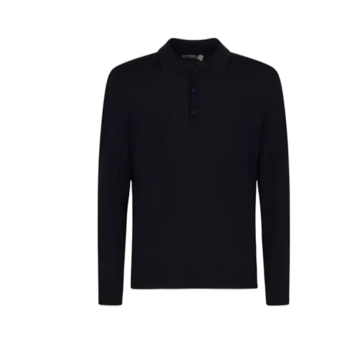 Button-Up Long-Sleeved Polo Shirt