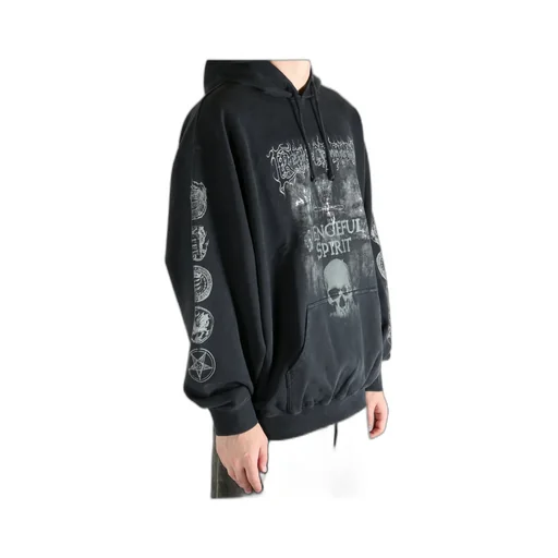 Vetements Vengeful Spirit Graphic Printed Drawstring Hoodie