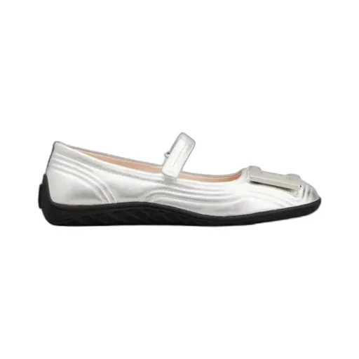 Viv Low Mary Janes In Leather