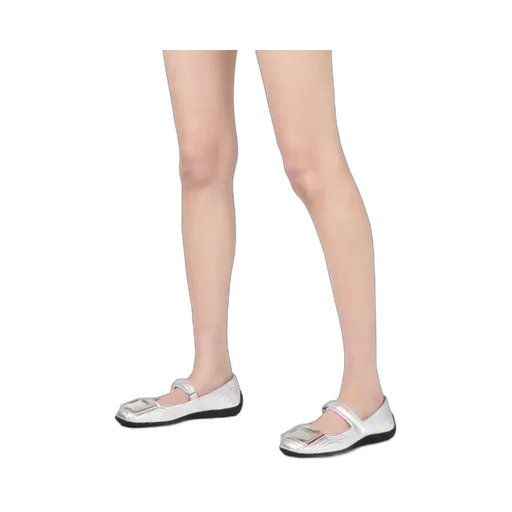 Viv Low Mary Janes In Leather