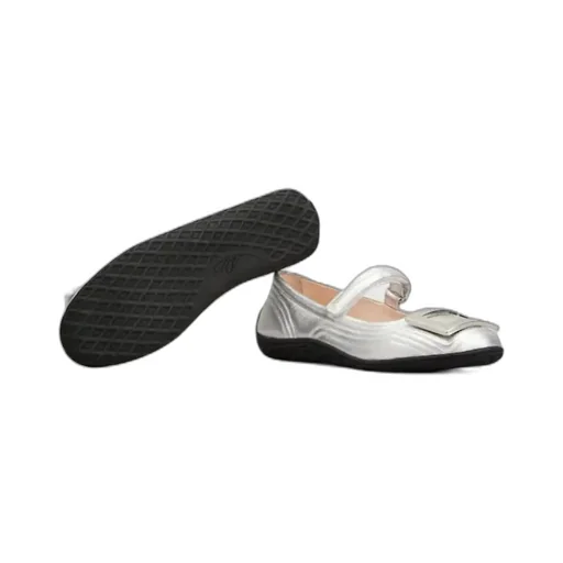 Viv Low Mary Janes In Leather