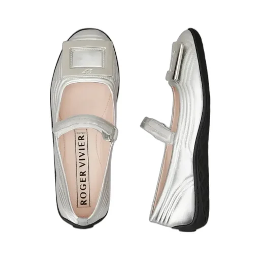 Viv Low Mary Janes In Leather