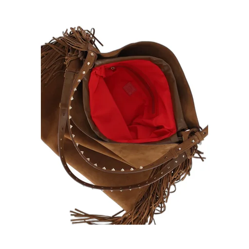 Fringe-Detail Suede Backpack