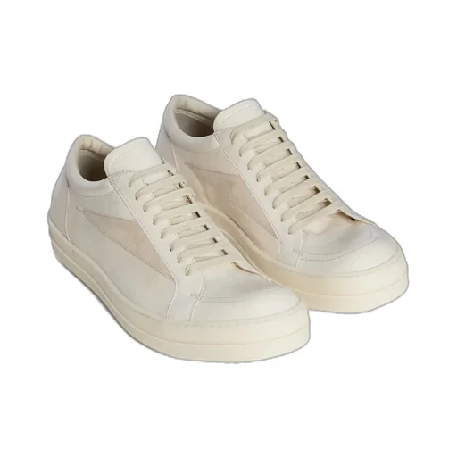 Rick Owens Round Toe Low-Top Sneakers