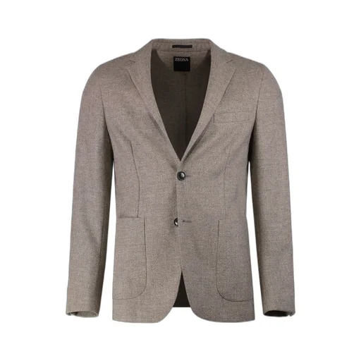 Single-Breasted Notched-Lapel Blazer