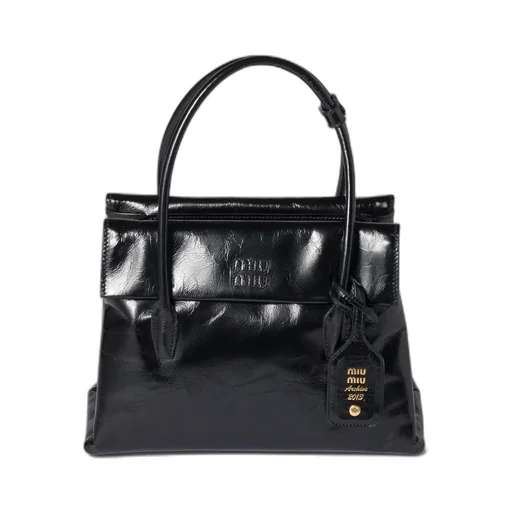 Solitaire Shiny Leather Bag