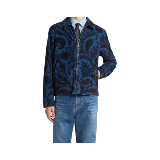 Velvet Bomber Jacket With Print