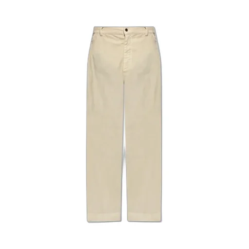 Button-Fly Cotton Trousers