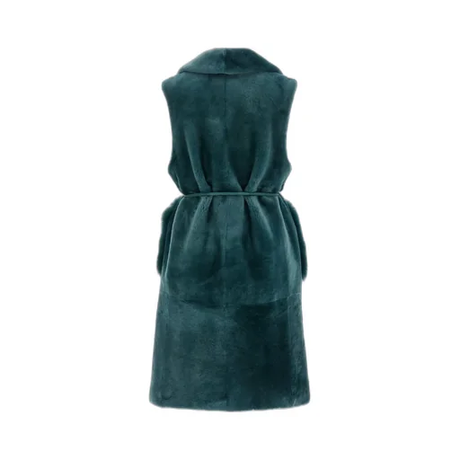 Blancha Fox-Trimmed Vest Coat