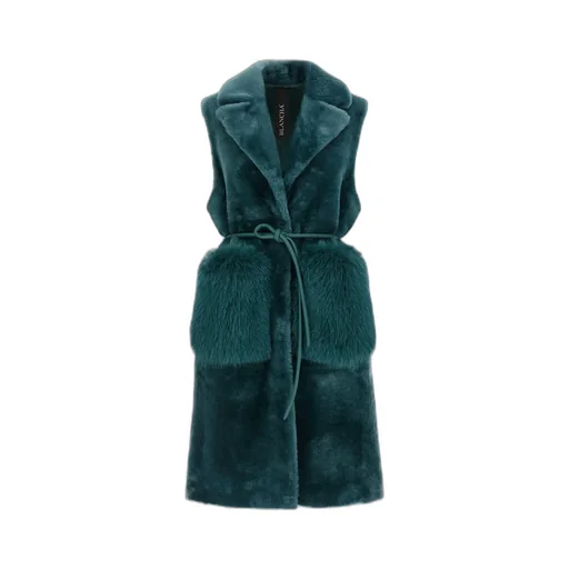 Blancha Fox-Trimmed Vest Coat