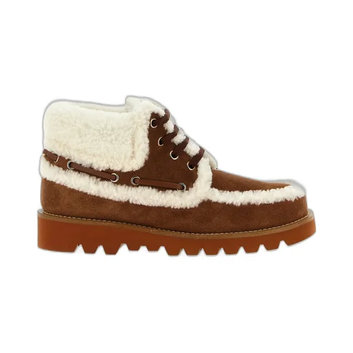 Vlogo-Detail Lace-Up Leather Boots