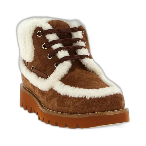 Vlogo-Detail Lace-Up Leather Boots