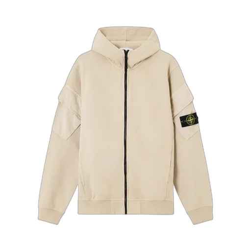 Stone Island Logo Patch Zipped Hoodie