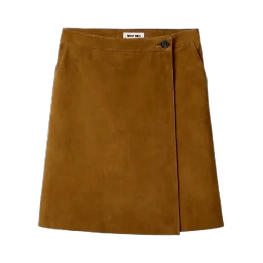 Suede Wraparound Skirt