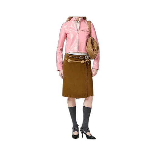 Suede Wraparound Skirt