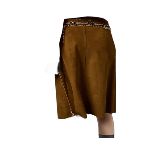 Suede Wraparound Skirt