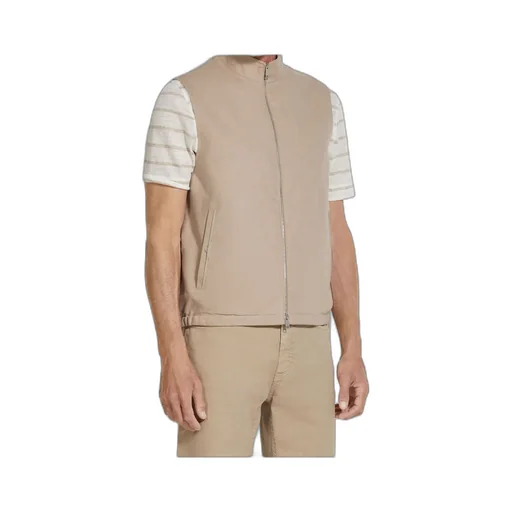 Zegna Oasi Lino Zipped Vest