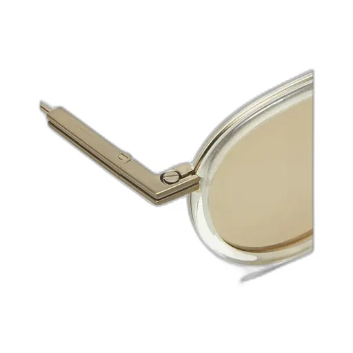Transparent Yellow Titanium And Acetate Sunglasses