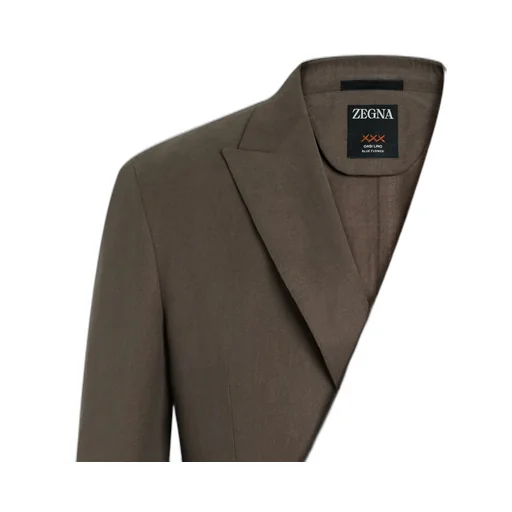 Dark Taupe Oasi Lino Blue Flower Jacket