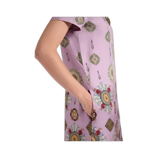 Swing Feather-Trimmed Maxi Dress