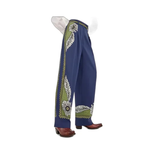 Brooklyn Floral-Print Pleated Trousers