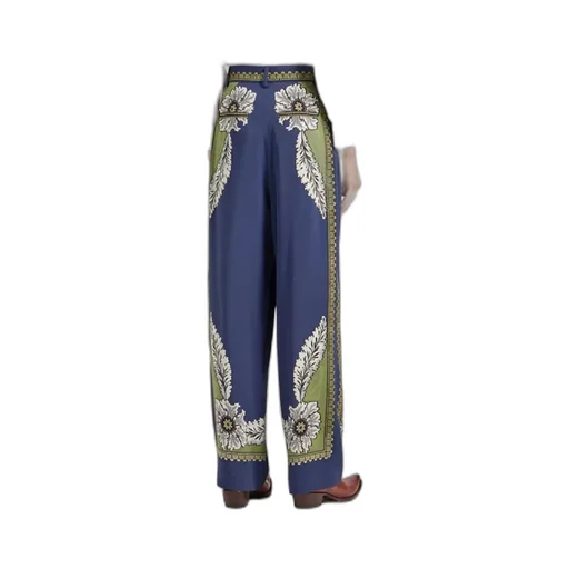 Brooklyn Floral-Print Pleated Trousers