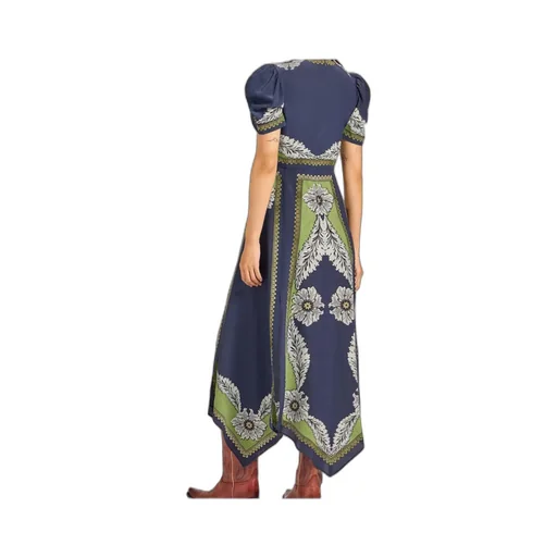 Cherry Puff-Sleeve Dress