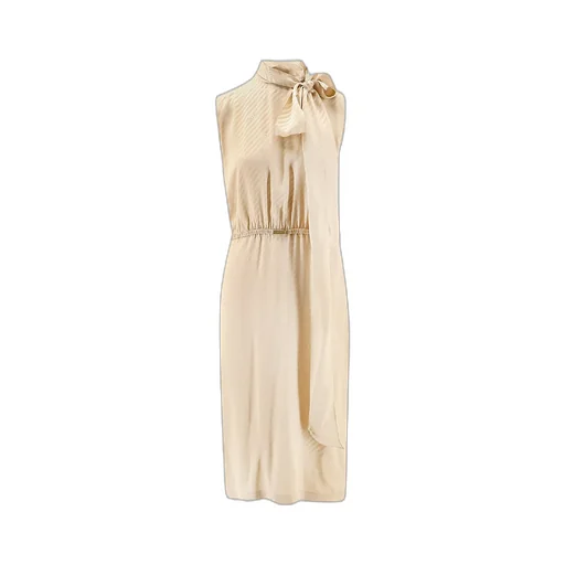 Gucci Tie Neck Jacquard Midi Dress