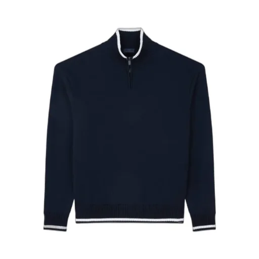 Soft Cool Touch Wool Half Zip Sweater