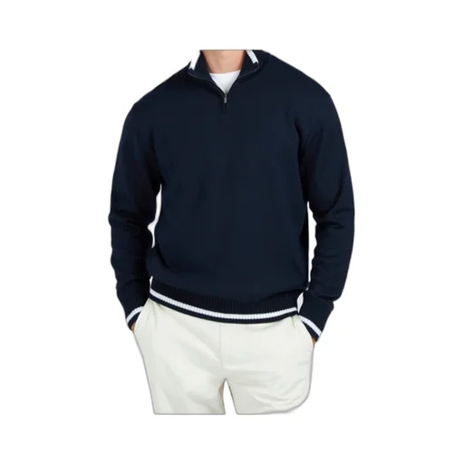 Soft Cool Touch Wool Half Zip Sweater