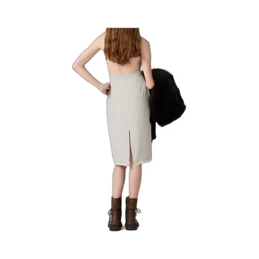 Miu Miu Logo-Patch Striped Dress