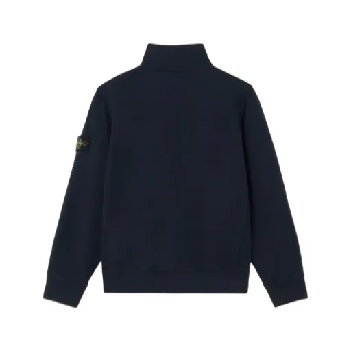 Stone Island Junior Logo Patch Half-Zip Sweatshirt