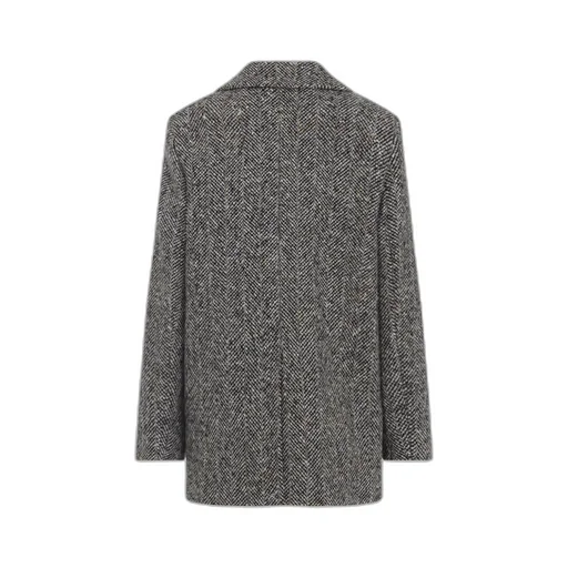 Peserico Herringbone Double-Breasted Blazer