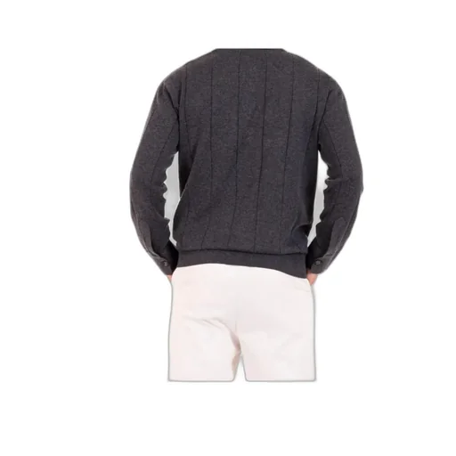Long-Sleeve Ribbed Polo Shirt