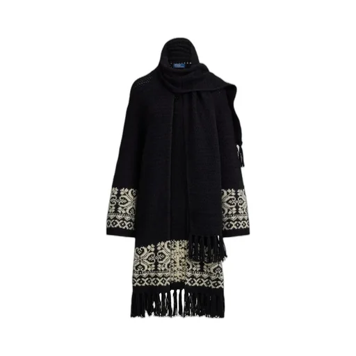 Fairisle-Pattern Fringed Cardigan