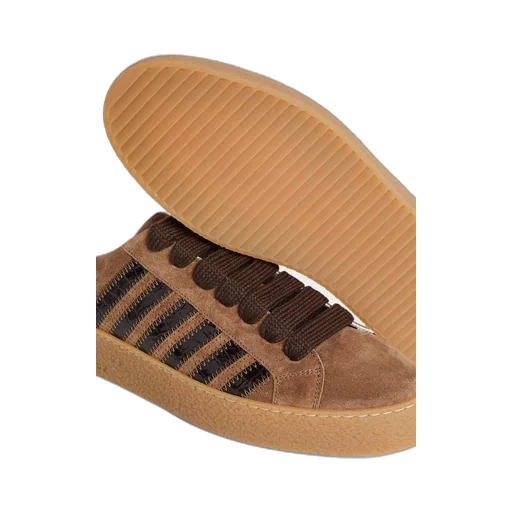 Rapper's Delight Suede-Leather Striped Sneakers