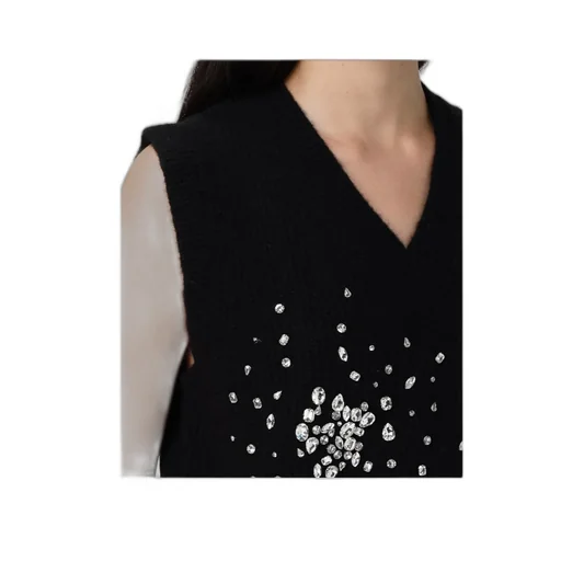 Embellished V-Neck Vest