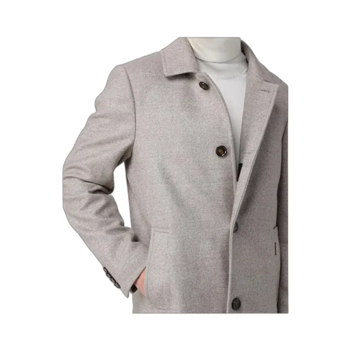 Long-Sleeved Button-Down Jacket