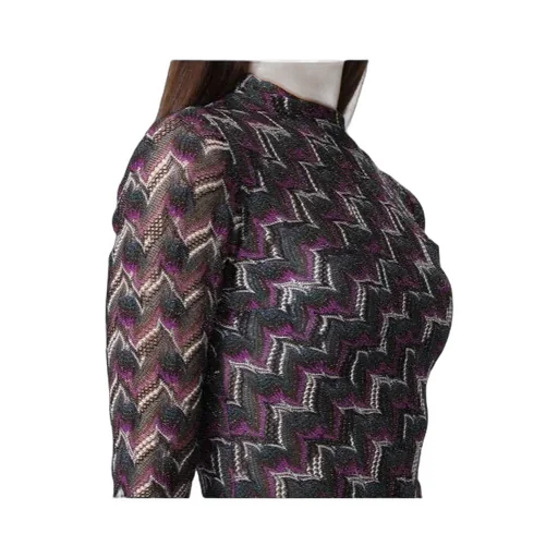 Long-Sleeve Patterned Maxi Dress