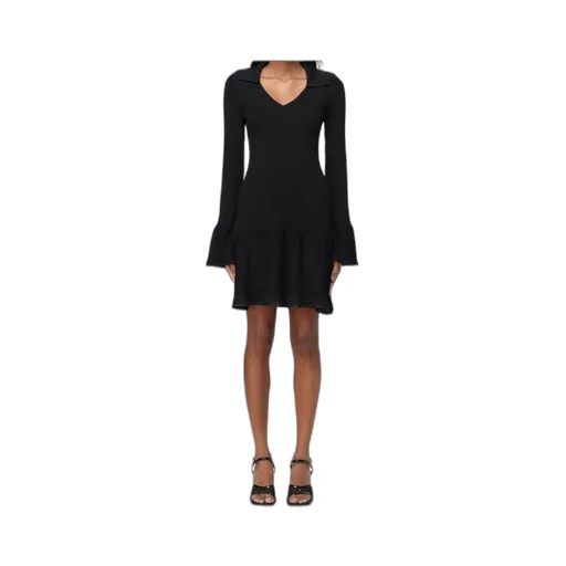 V-Neck Flared Mini Dress