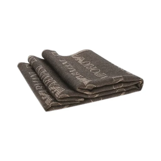 Emporio Armani Logo Patterned Fringed Scarf