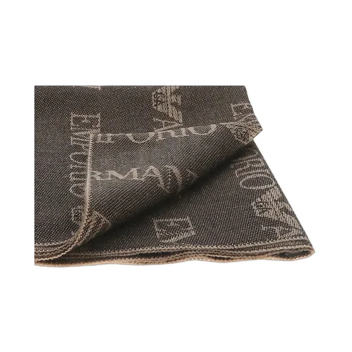 Emporio Armani Logo Patterned Fringed Scarf