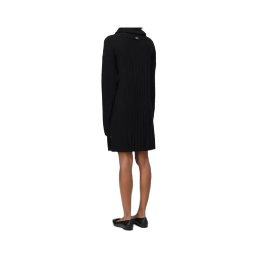 Roll-Neck Knitted Mini Dress