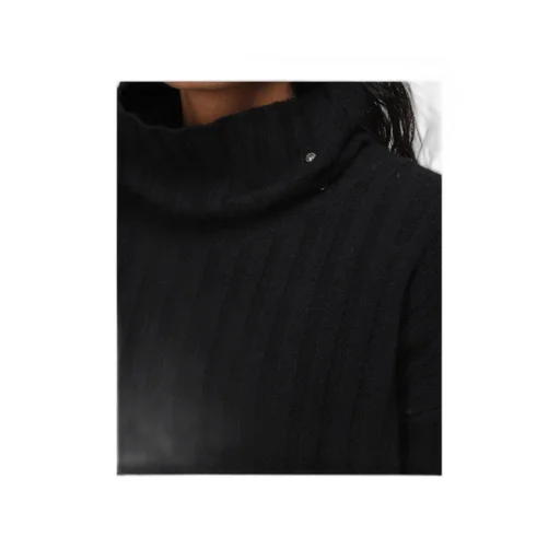 Roll-Neck Knitted Mini Dress