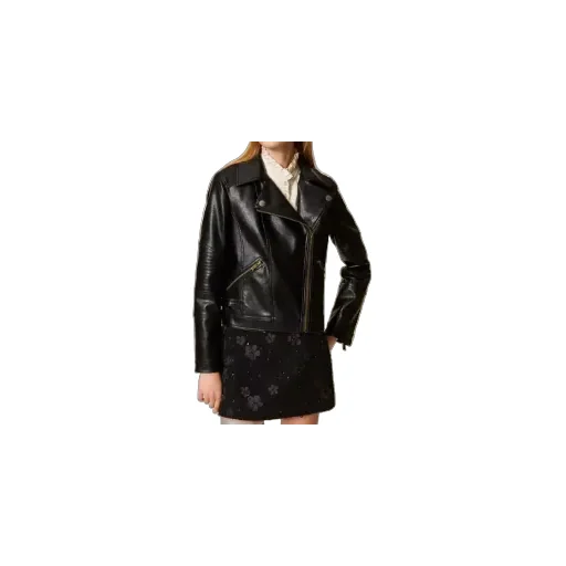 Biker Quilted-Panel Jacket