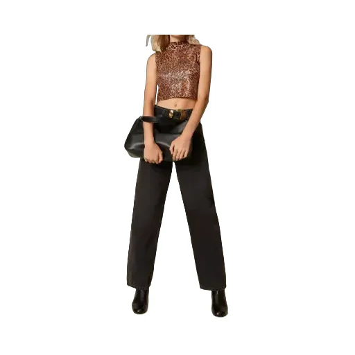 Leopard-Print Sequin-Embellished Top