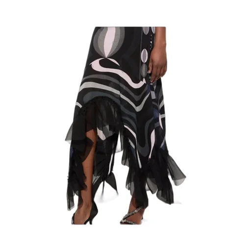 Iride-Print V-Neck Dress