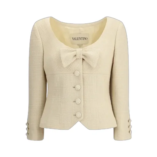 Valentino Bow Detailed Button-Up Jacket