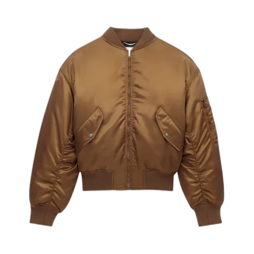 Saint Laurent Zip-Up Padded Bomber Jacket