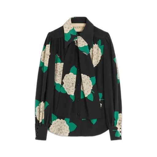 Valentino Floral Printed Button-Up Shirt